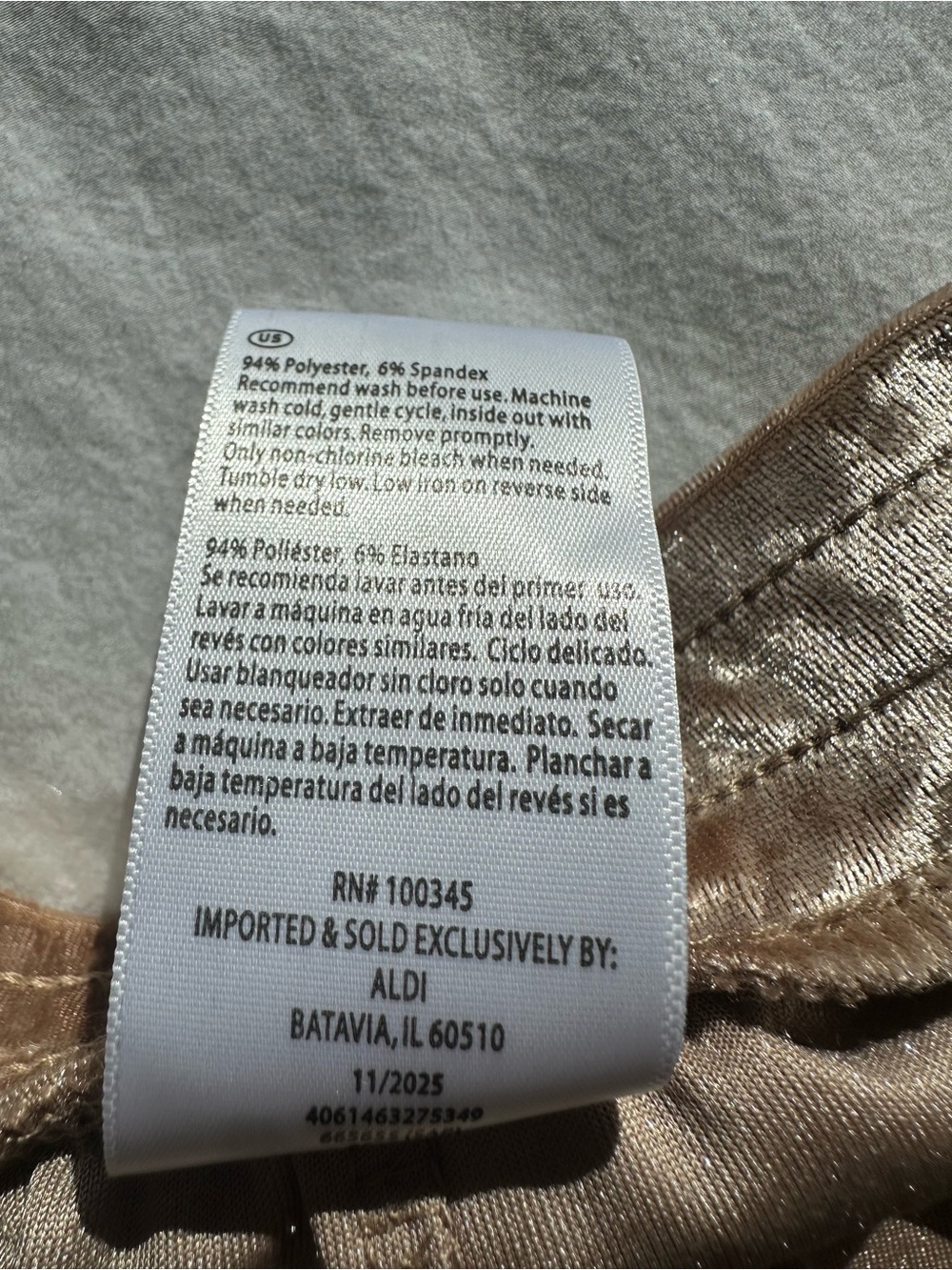 Serra champagne-gold crushed velvet pants, size 14 - Picture 10 of 12